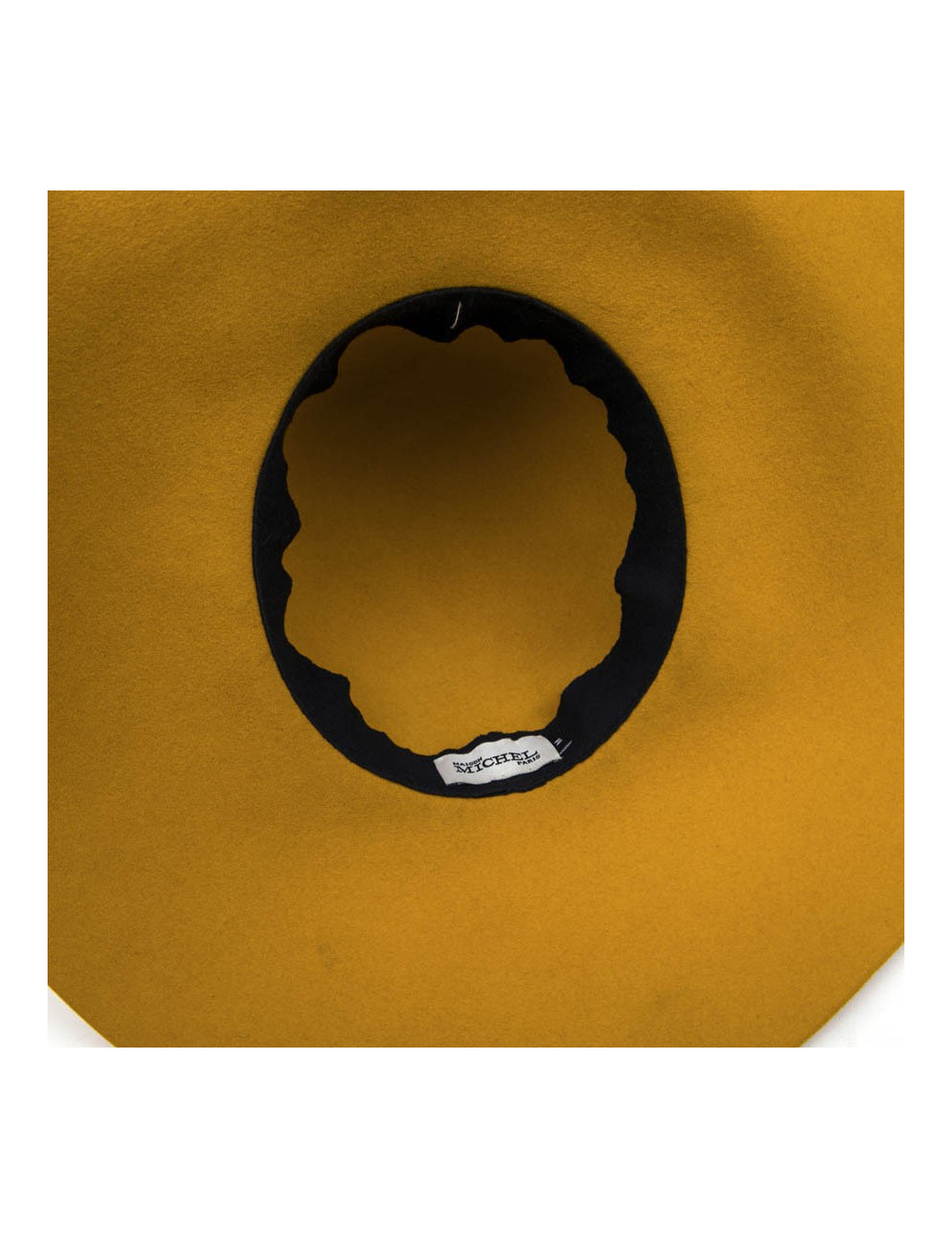 E.S Chapeau TM MAISON MICHEL en feutrine jaune
