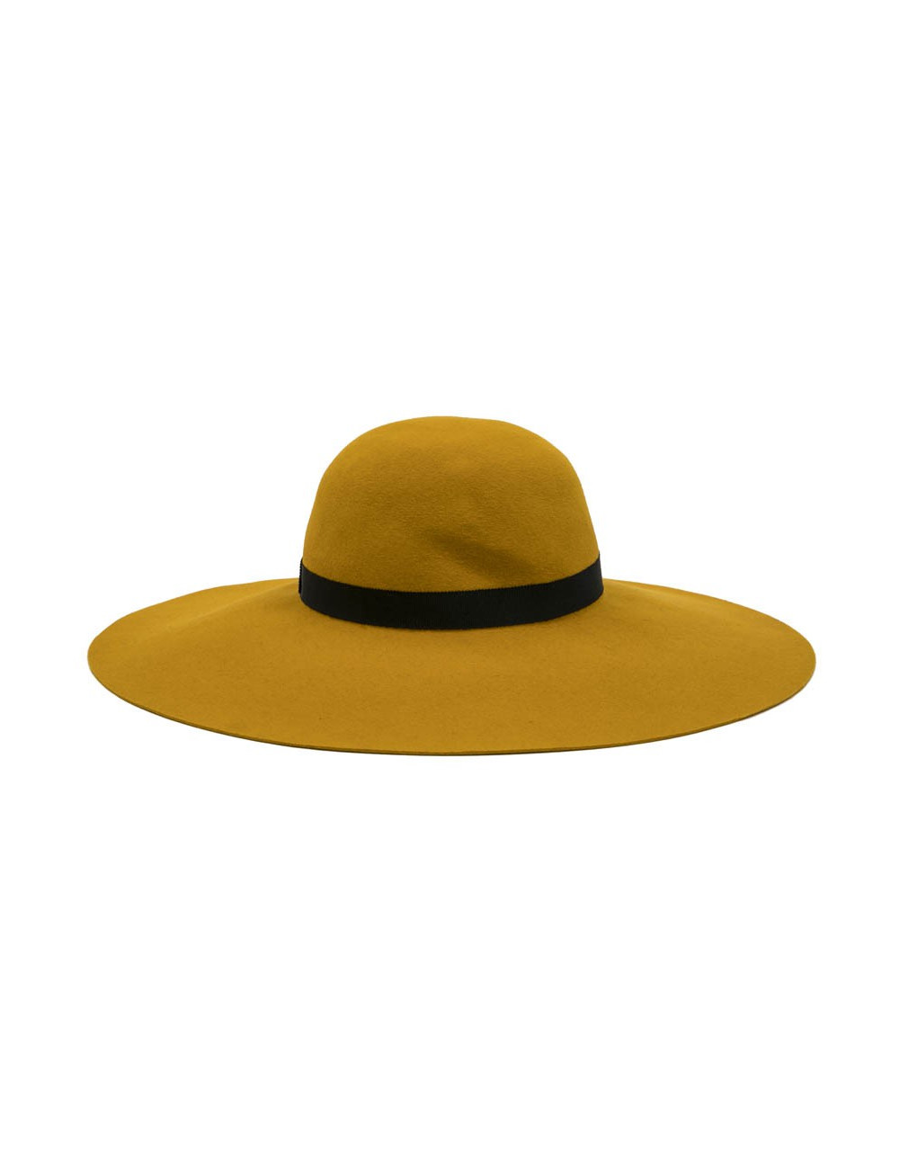 E.S Chapeau TM MAISON MICHEL en feutrine jaune