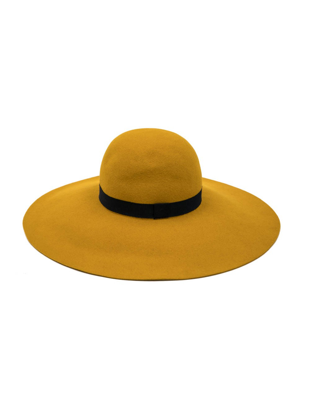 E.S Chapeau TM MAISON MICHEL en feutrine jaune