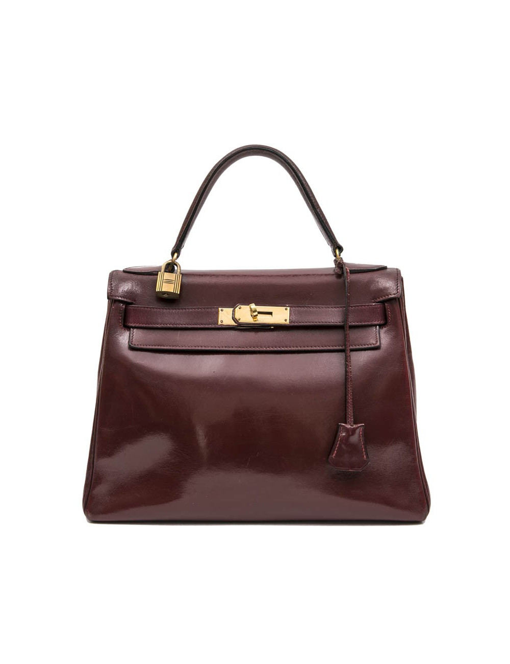 Kelly 28 HERMES rouge H Vintage
