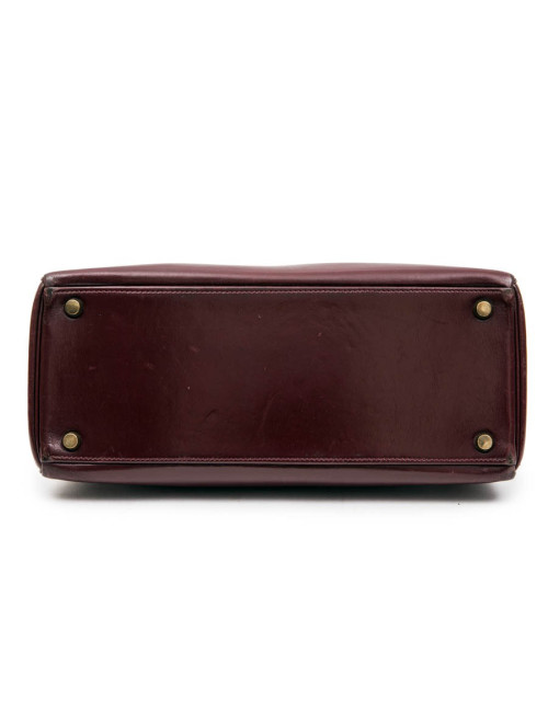 HERMES Kelly 28 vintage bag in H red box leather