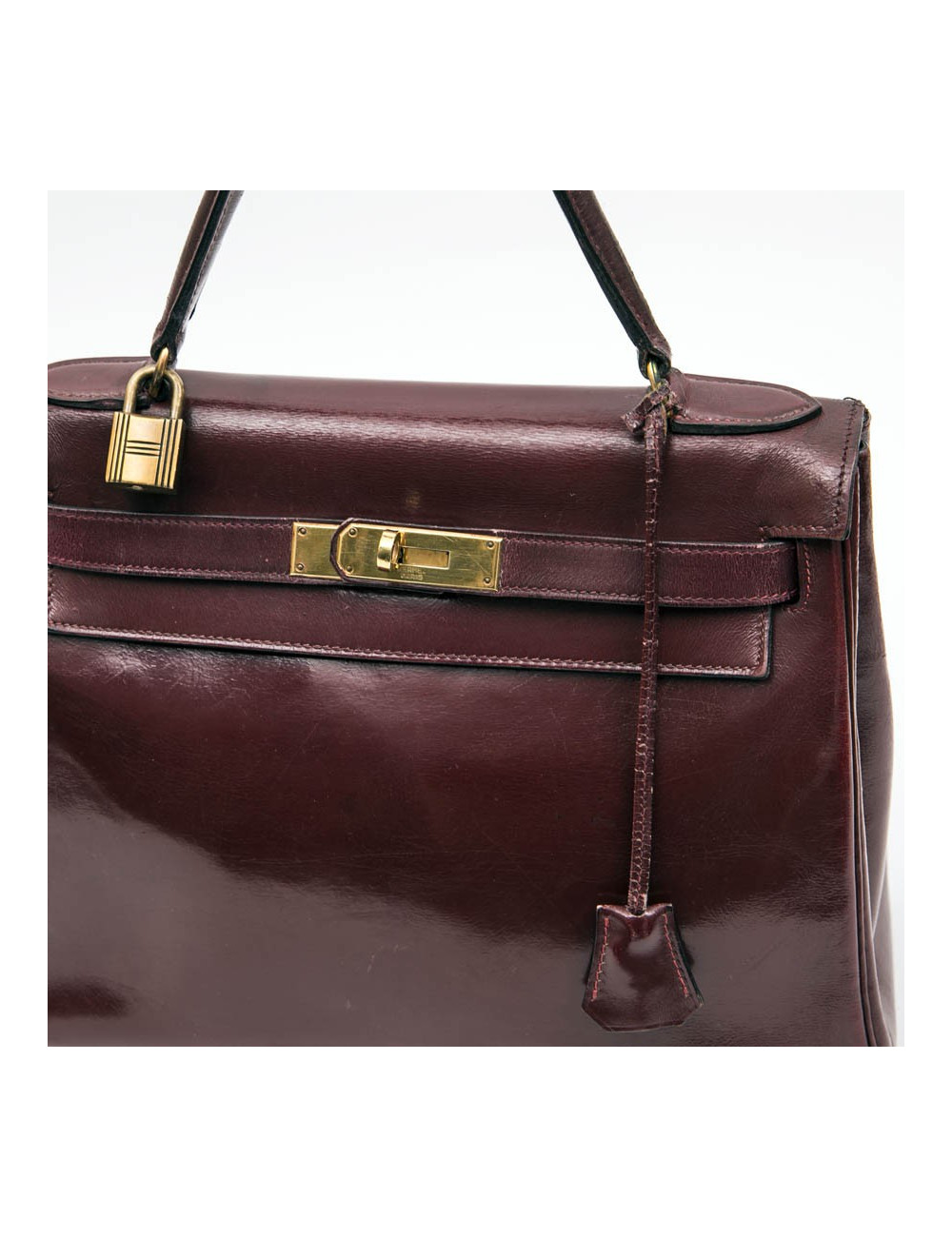 Kelly 28 HERMES rouge H Vintage