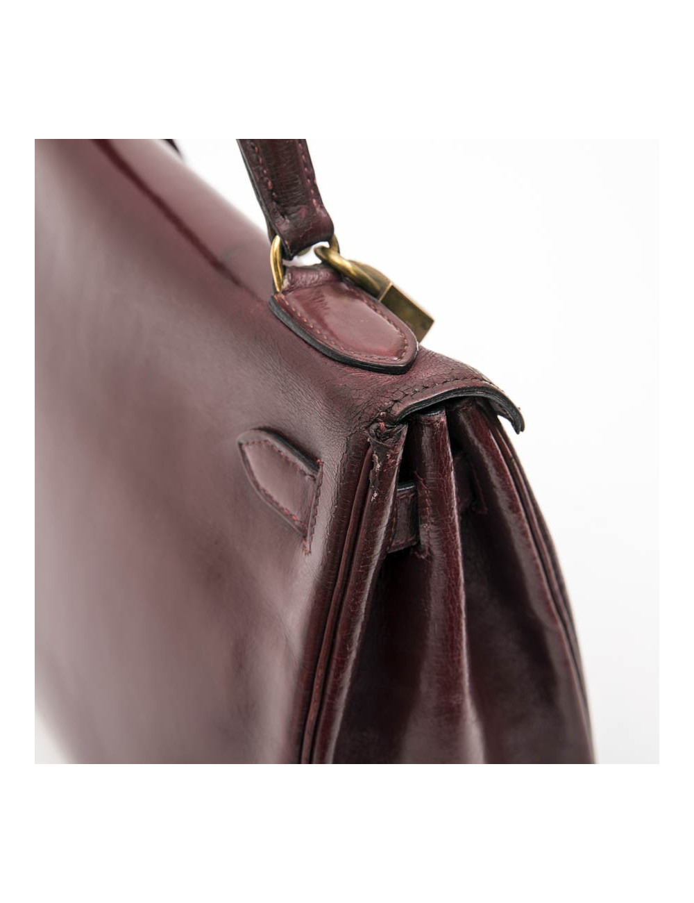 Kelly 28 HERMES rouge H Vintage