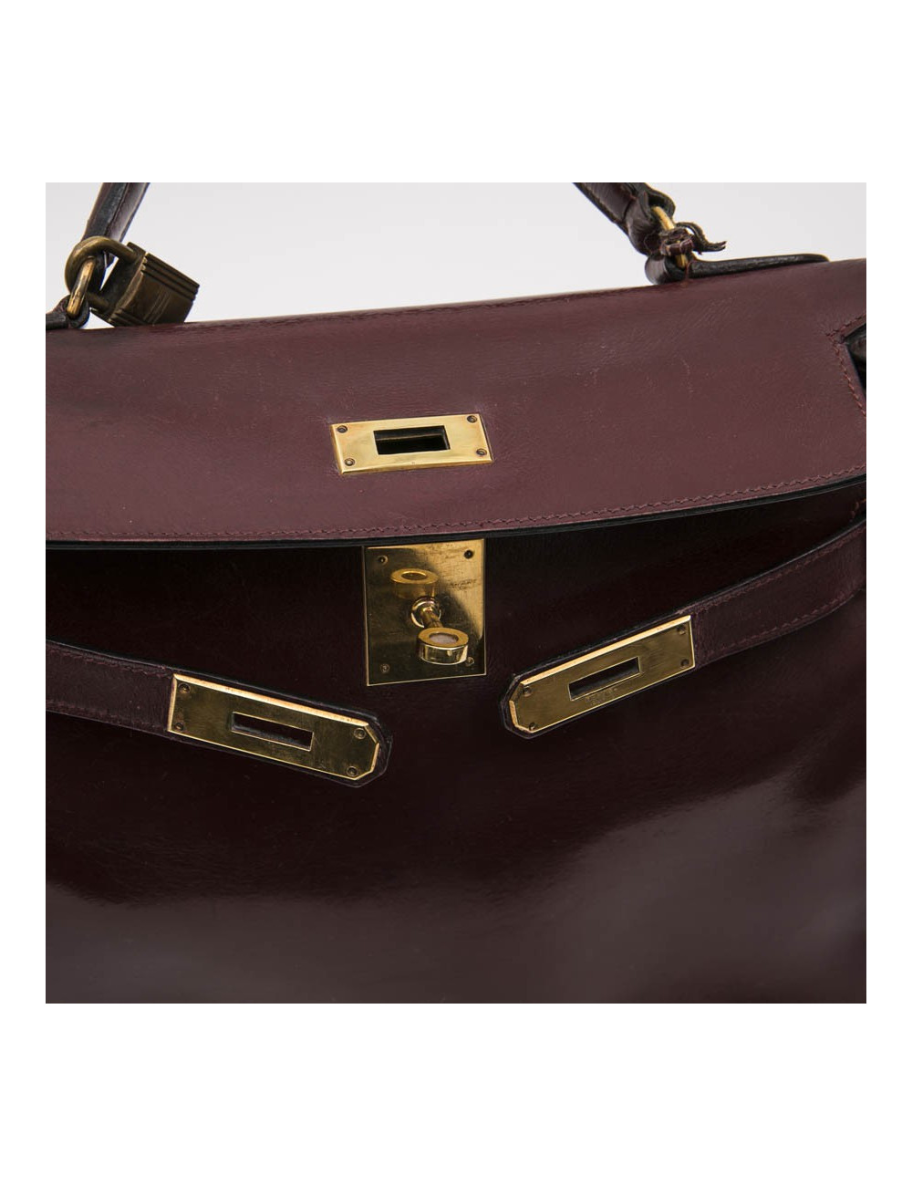Kelly 28 HERMES rouge H Vintage