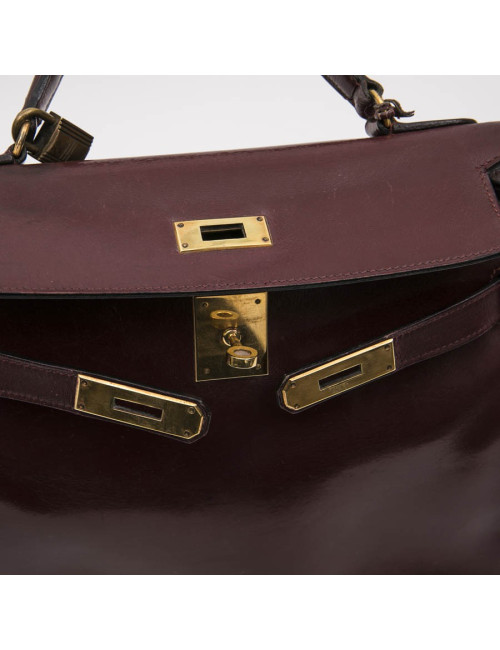 Kelly 28 HERMES rouge H Vintage