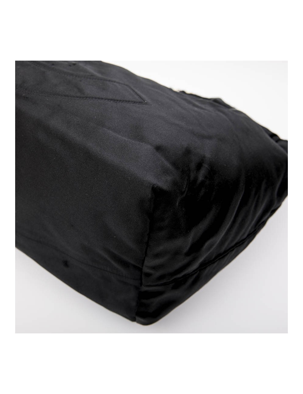 CHANEL tote bag in black duchess satin