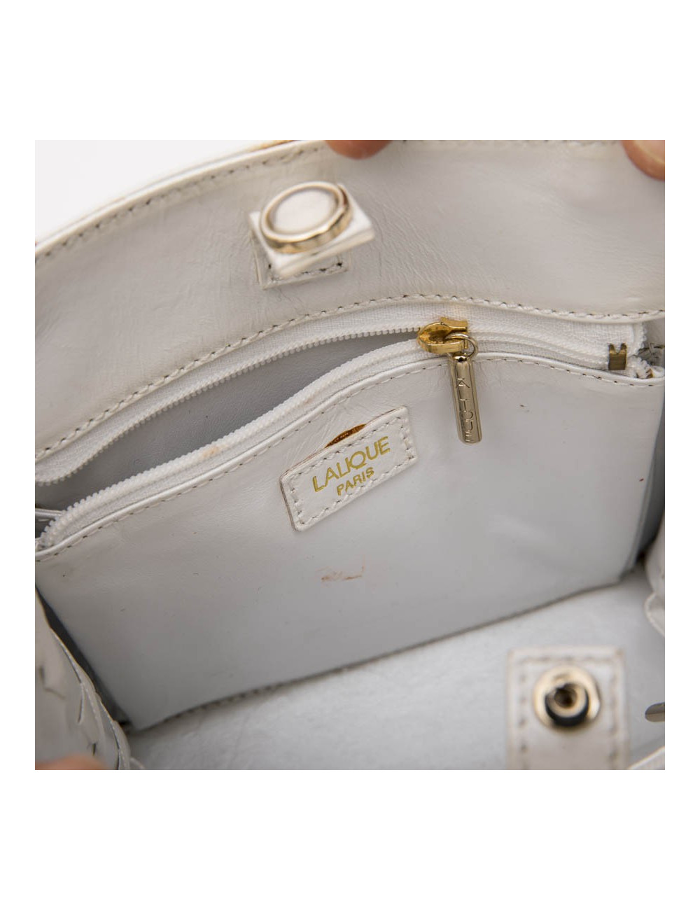 Sac LALIQUE blanc irisé