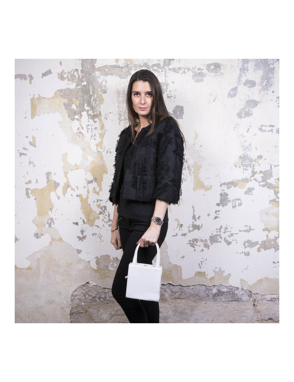 Sac LALIQUE blanc irisé