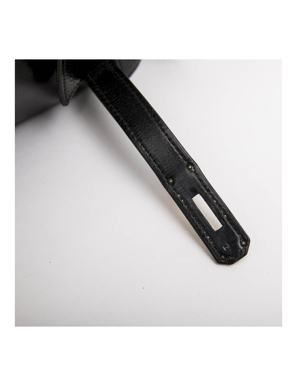 HERMES vintage Kelly 28 bag in black box leather