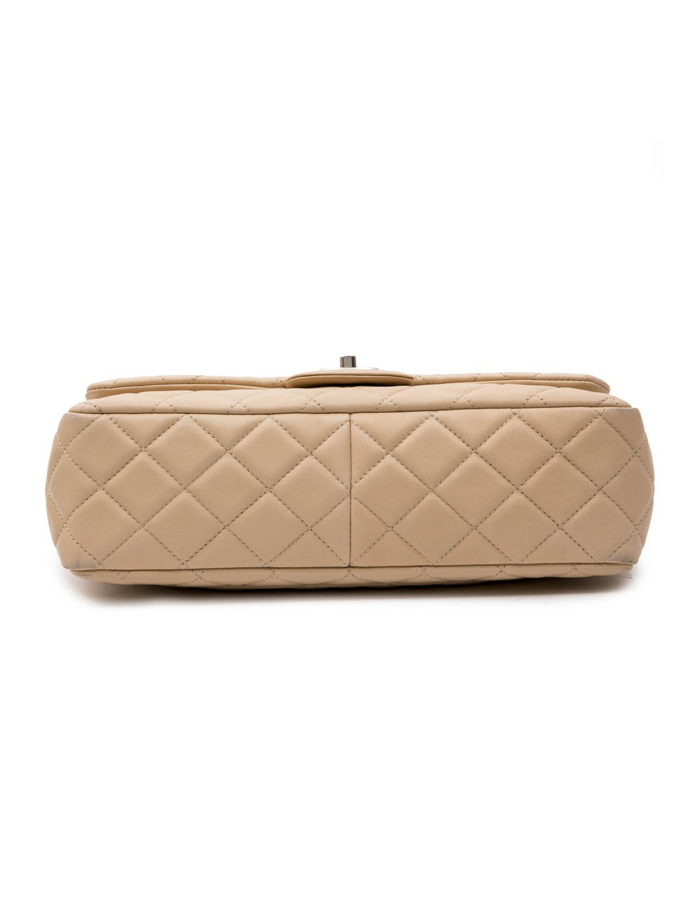 Sac Jumbo CHANEL cuir matelassé souple beige