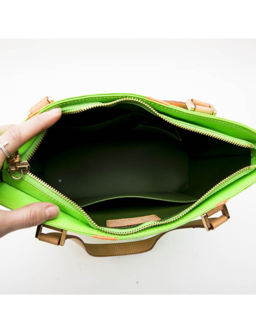 LOUIS VUITTON 'Houston' Bag in Fluo Green Monogram Patent Leather