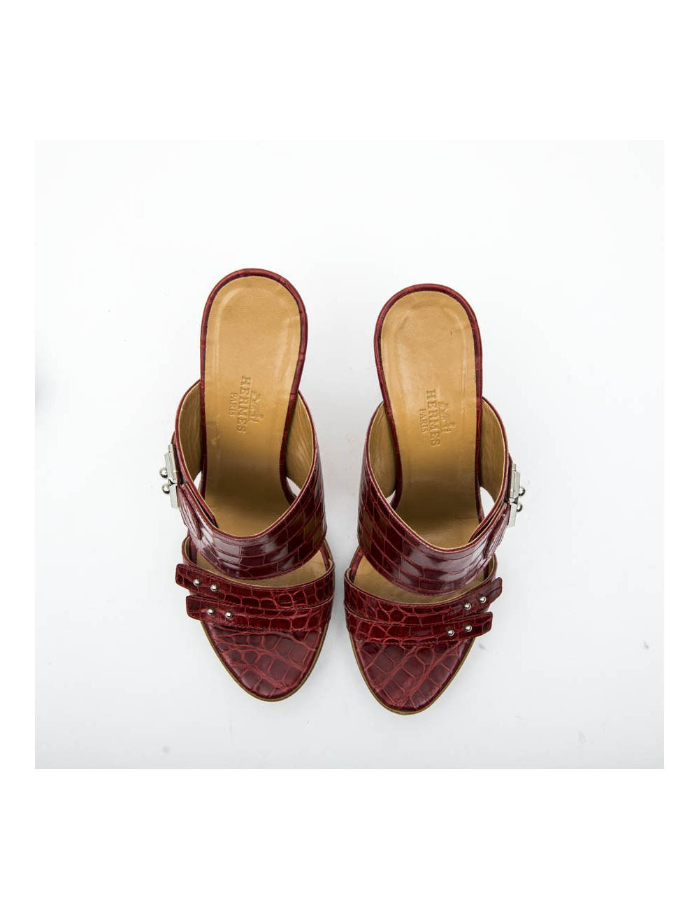 Mules Hautes t 37  HERMES en alligator 