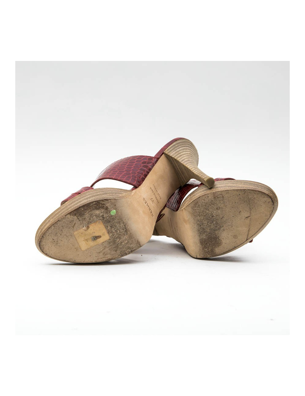 Mules Hautes t 37  HERMES en alligator 