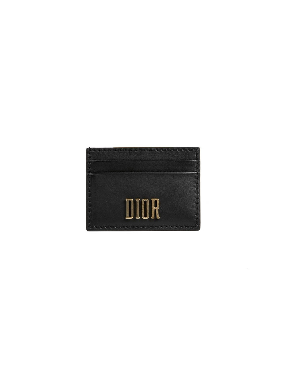 E.S Porte-cartes DIOR en cuir noir