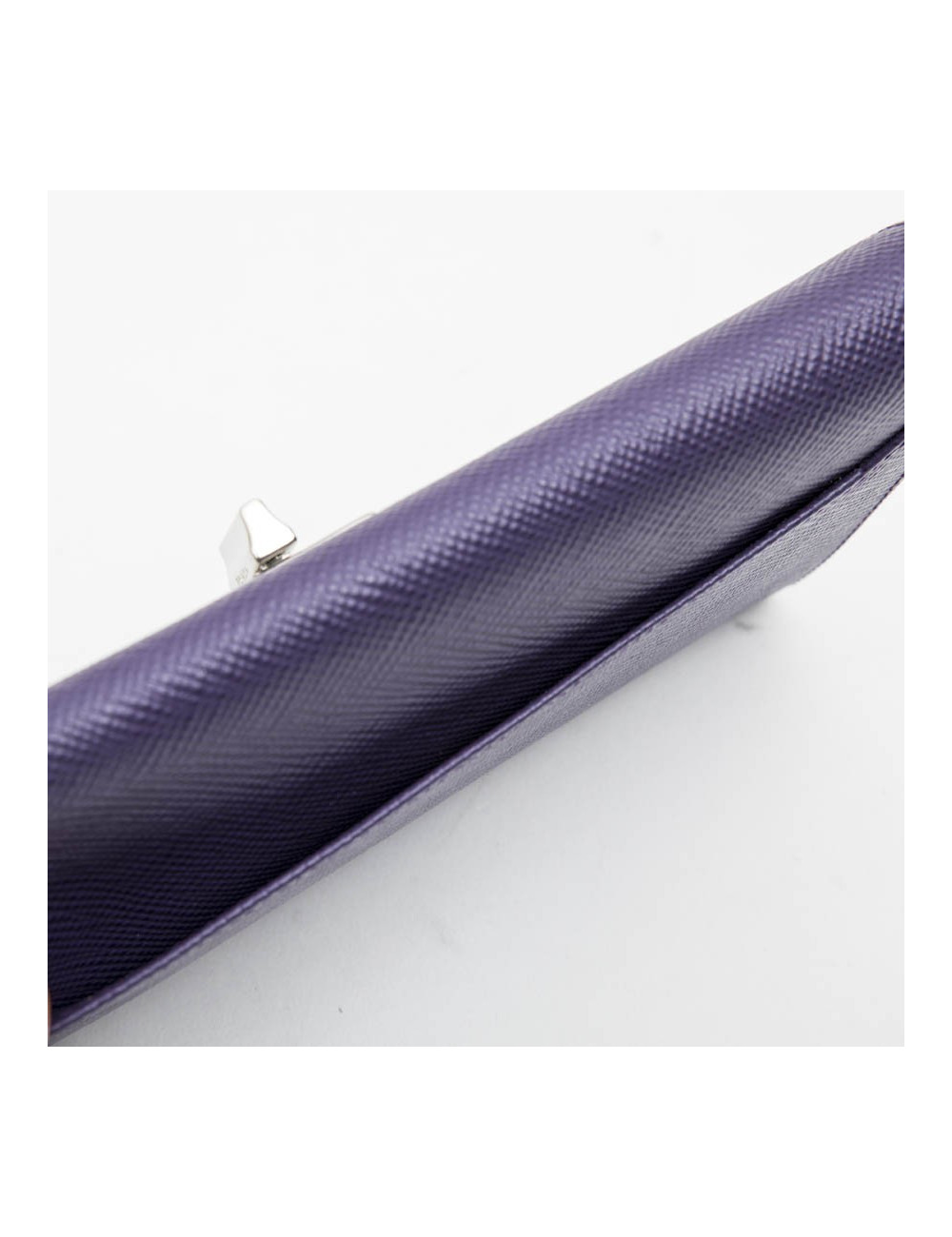 PRADA clutch in purple saffiano leather