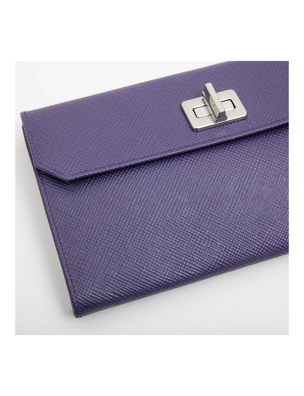 PRADA clutch in purple saffiano leather