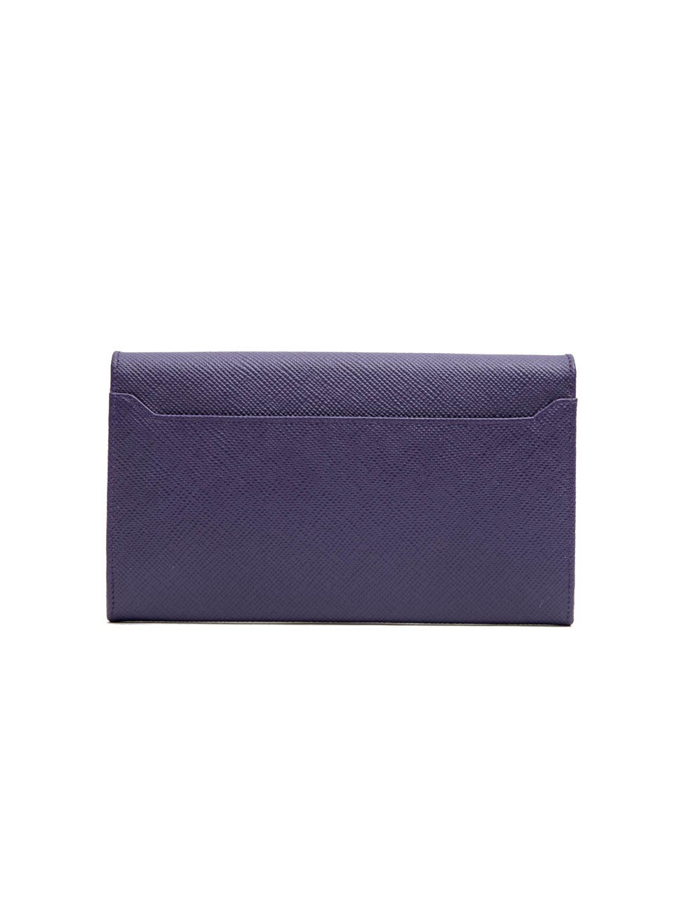Pochette PRADA en cuir Saffiano violet