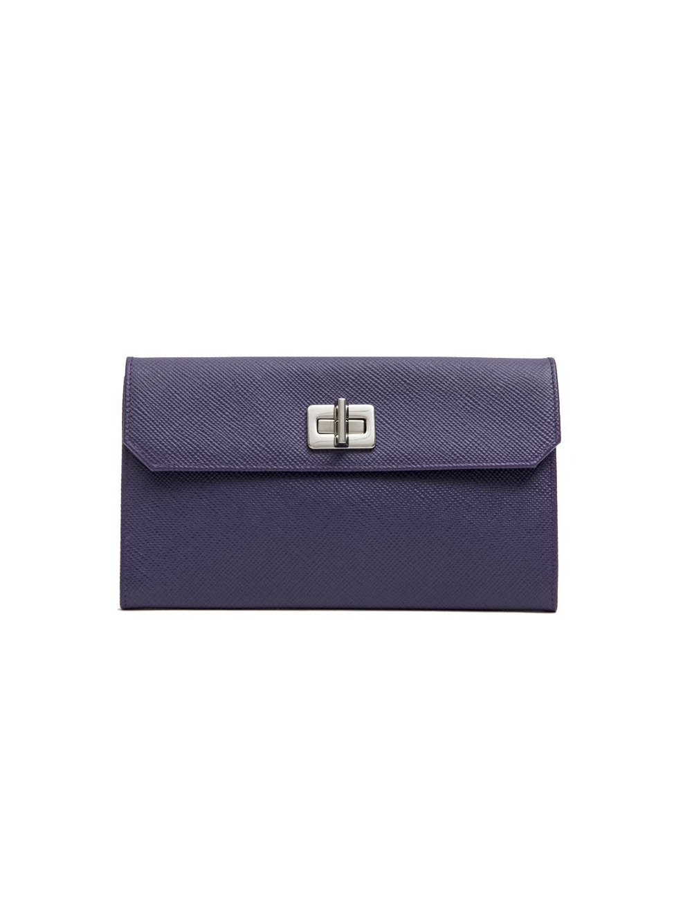 PRADA clutch in purple saffiano leather