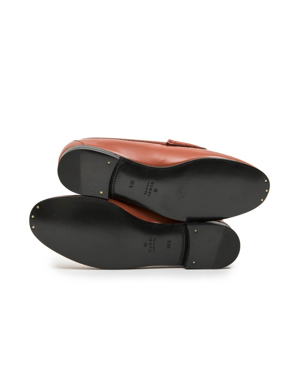 Mocassins T 36.5 GUCCI cuir corail