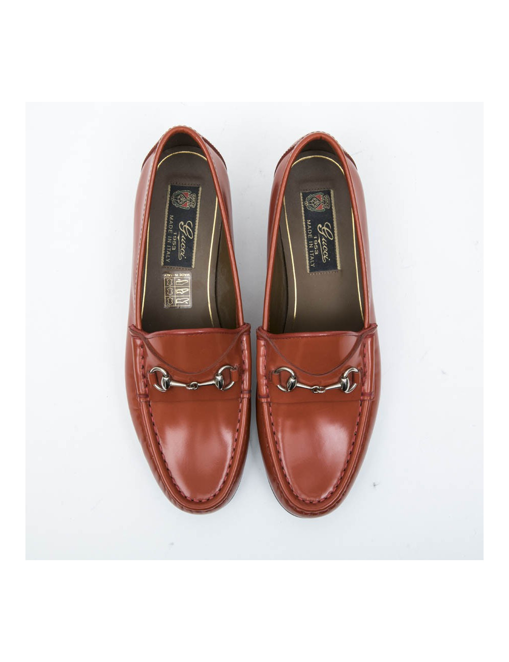 Mocassins T 36.5 GUCCI cuir corail