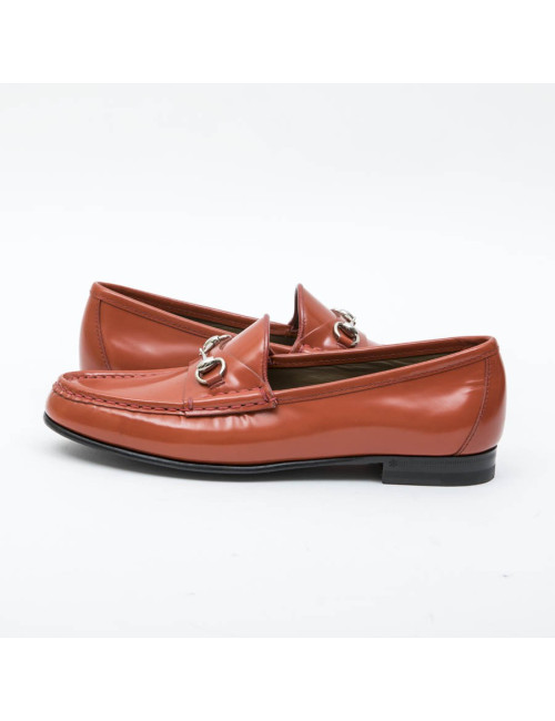 Mocassins T 36.5 GUCCI cuir corail