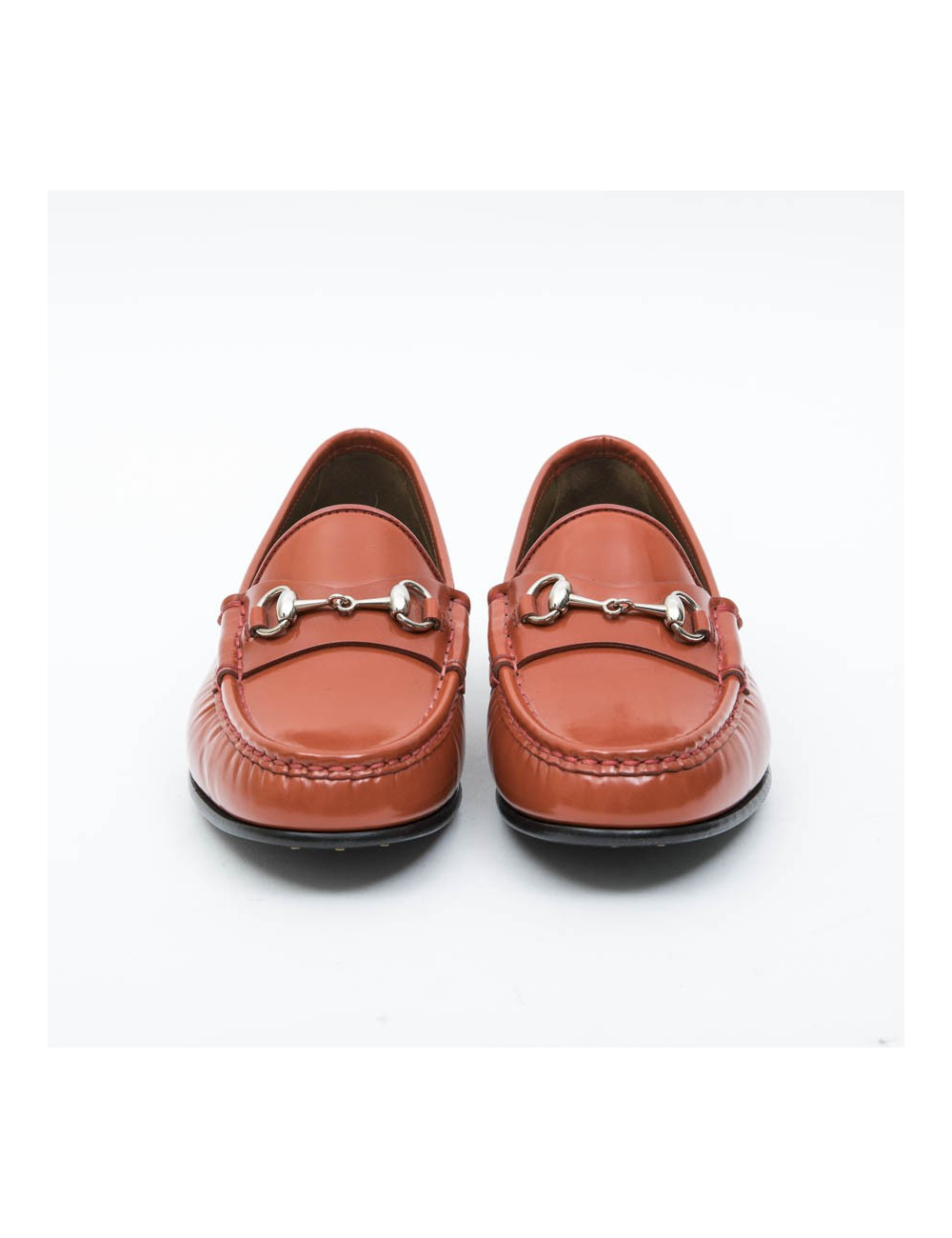 Mocassins T 36.5 GUCCI cuir corail