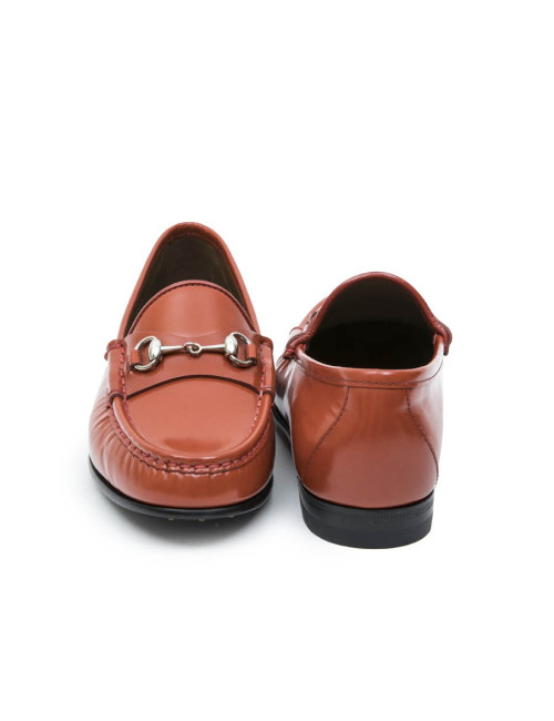 Mocassins T 36.5 GUCCI cuir corail