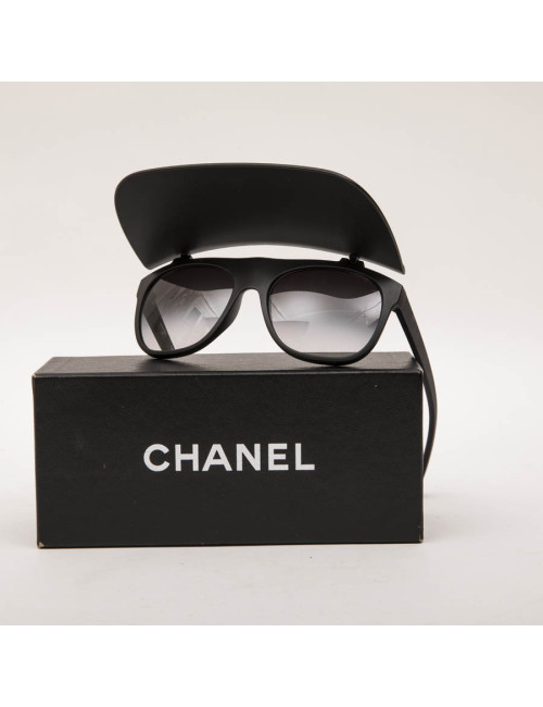 Lunettes de soleil CHANEL noires avec visière