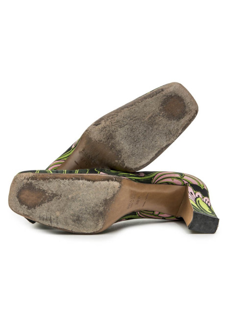 E.S Ensemble haut et jupe t 40 et escarpins t 38.5 PRADA imprimés fleuris