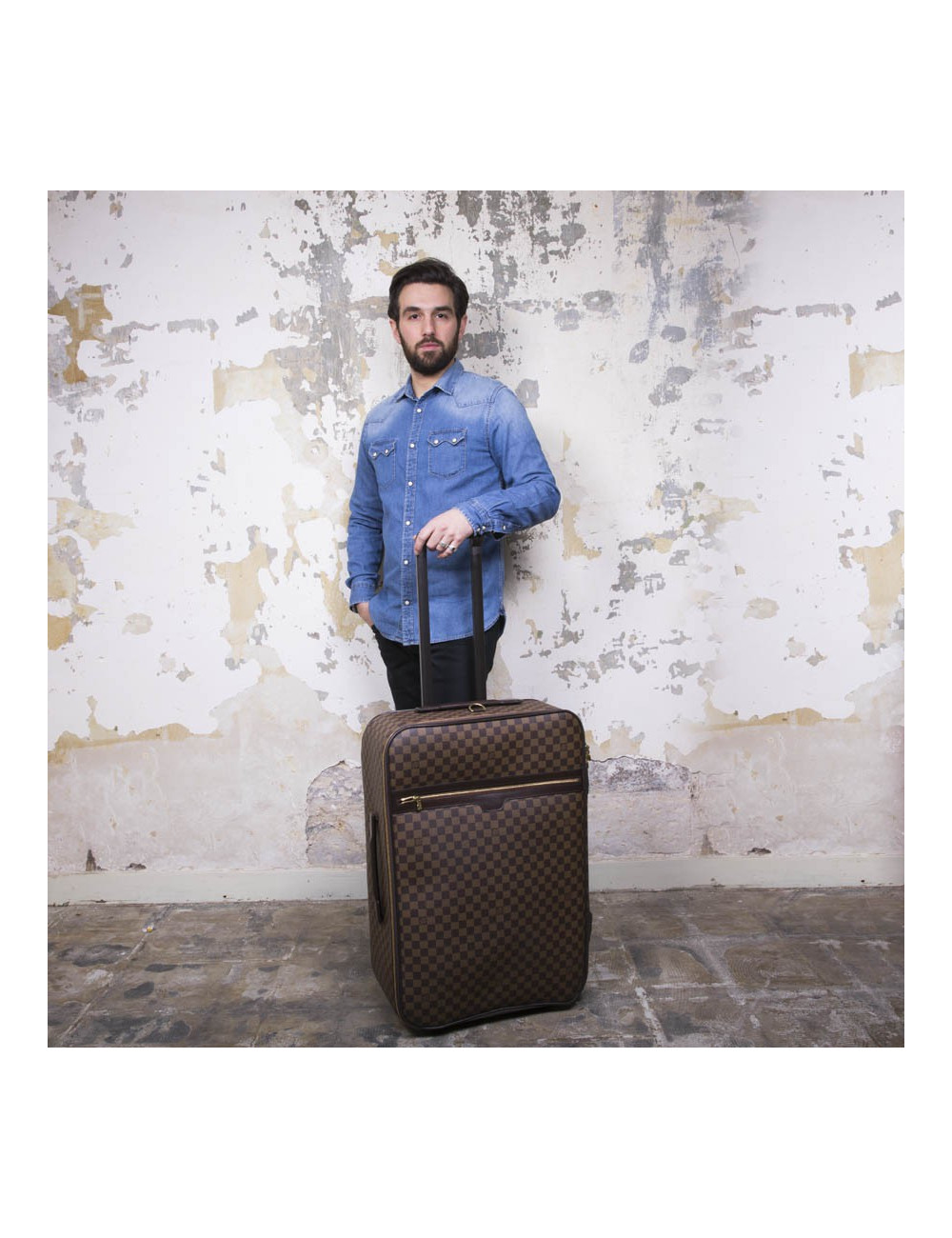 Valise roulante "Pegase"  LOUIS VUITTON damier GM