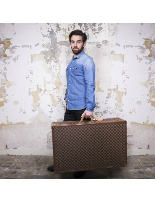 Valise rigide LOUIS VUITTON damier ébène