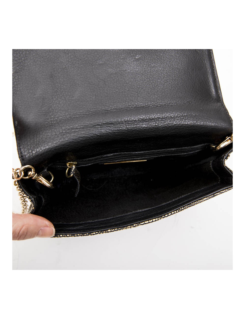 Sac en lézard doré SANTESTEBAN  