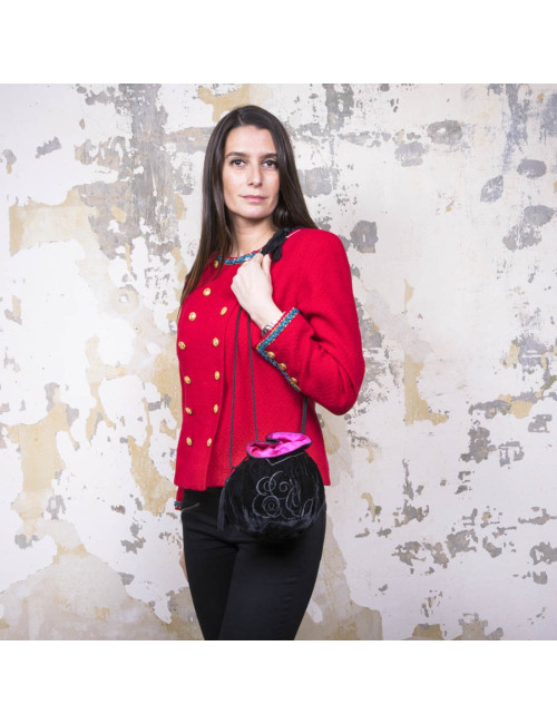 Minaudière EMMANUEL UNGARO velours noir