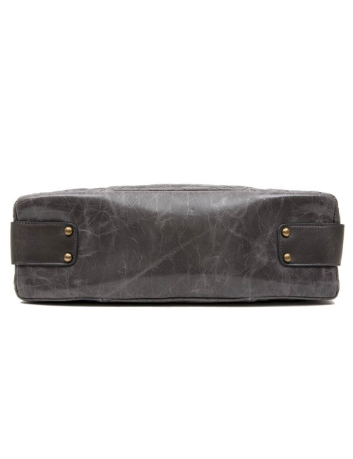 Sac CHANEL en cuir vieilli gris en galuchat