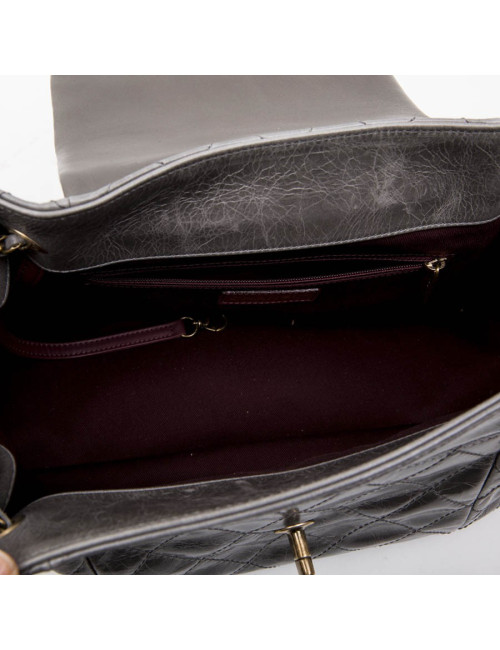Sac CHANEL en cuir vieilli gris en galuchat