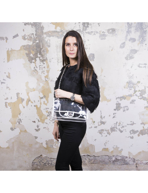 Sac timeless CHANEL transparent