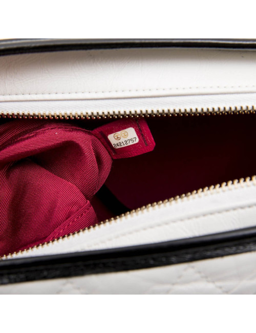 Sac Hobo Gabrielle CHANEL bicolore blanc et noir