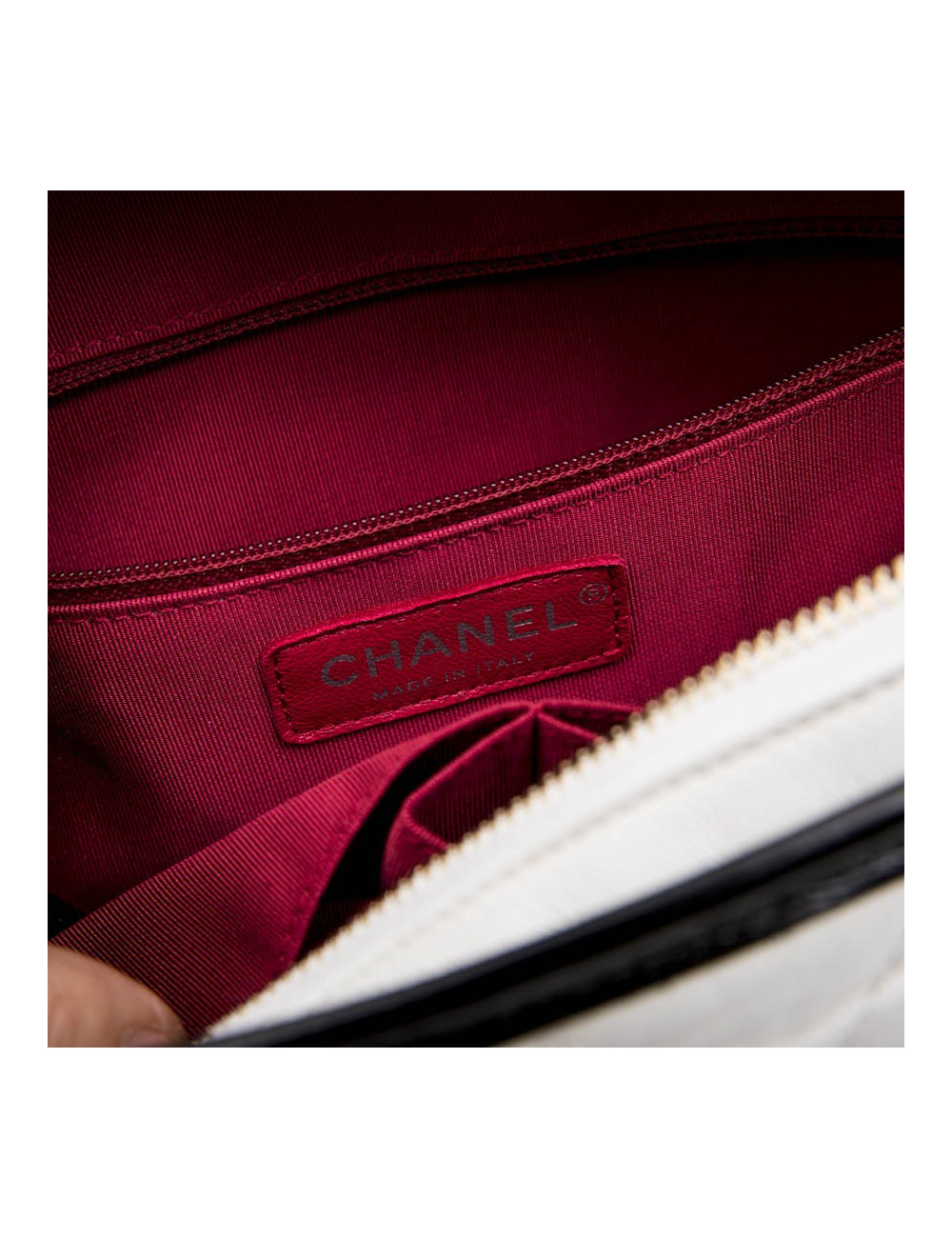 CHANEL Hobo Gabrielle bag in black and white leather