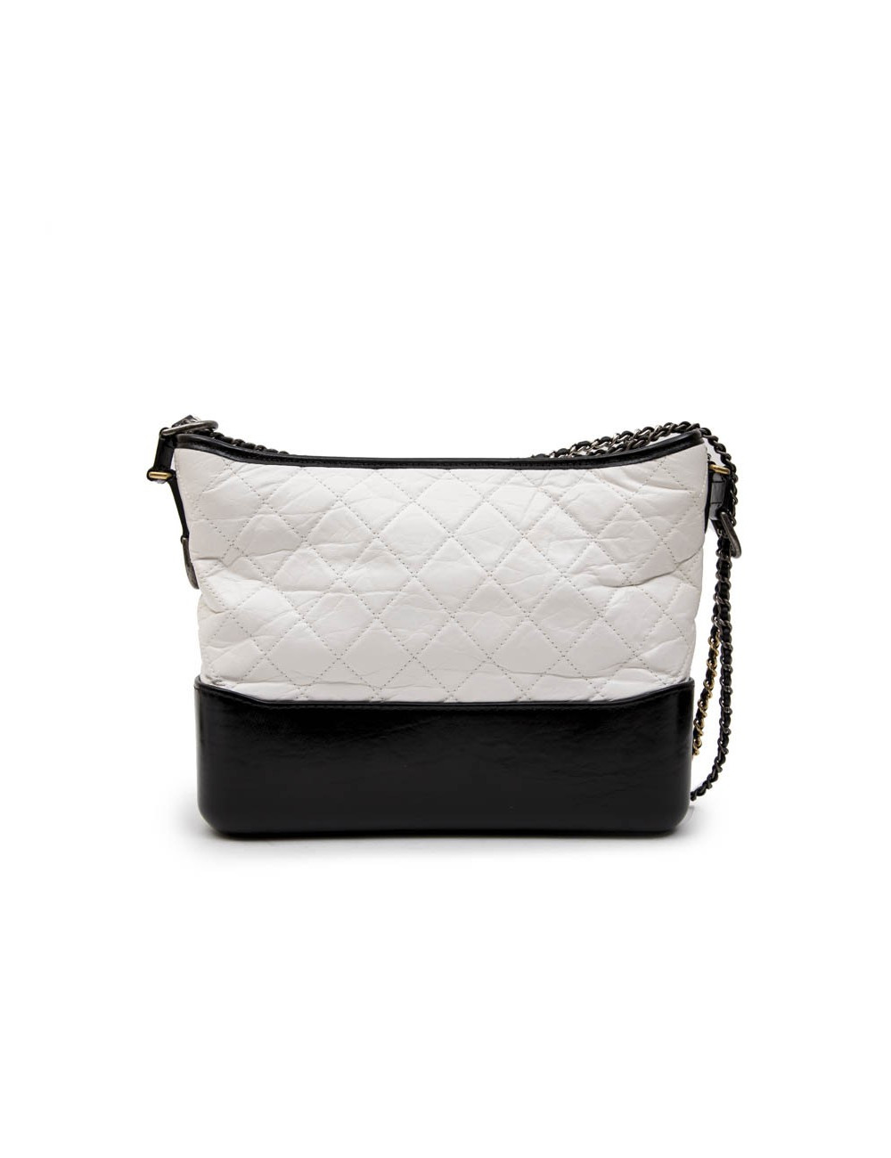 CHANEL Hobo Gabrielle bag in black and white leather