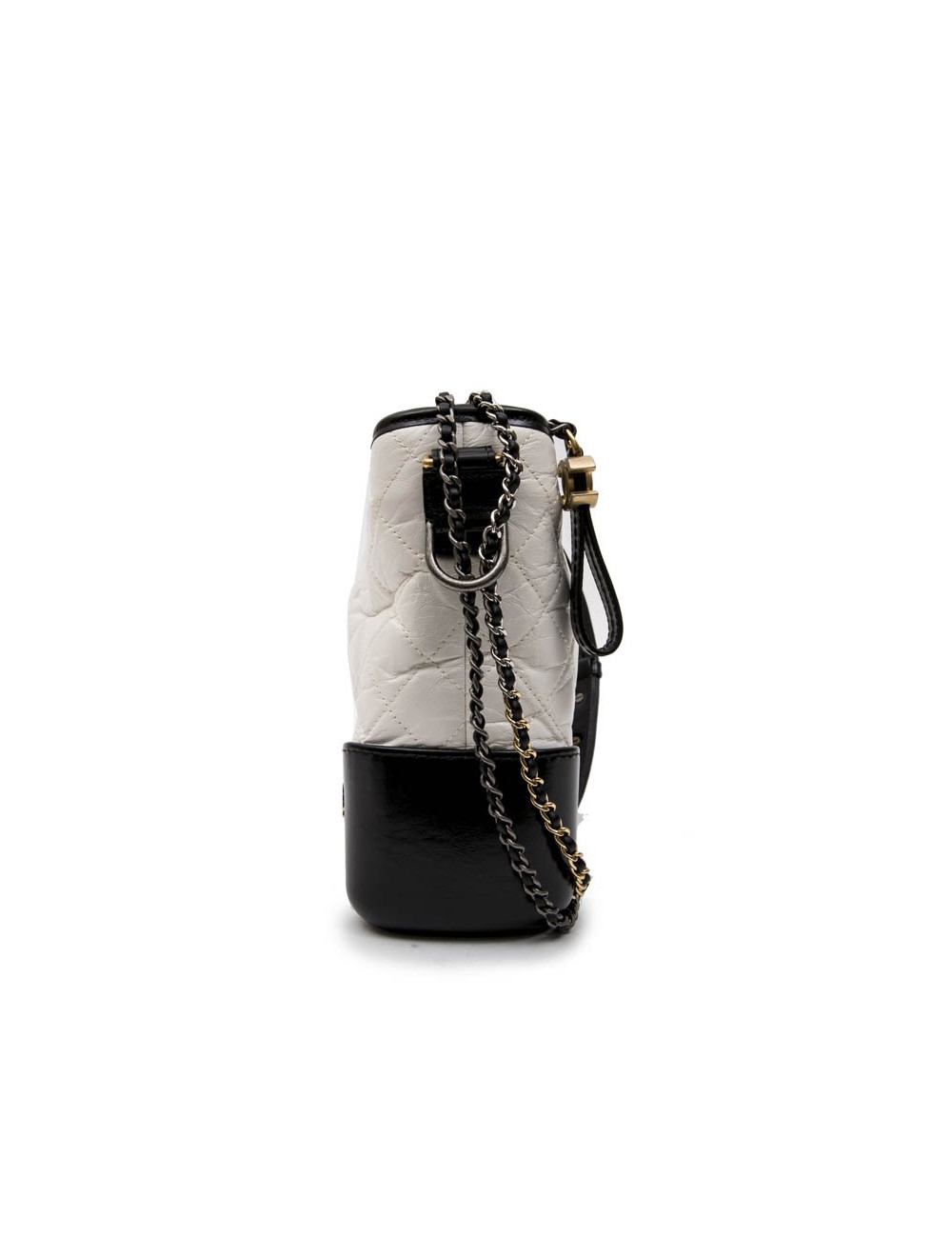 CHANEL Hobo Gabrielle bag in black and white leather