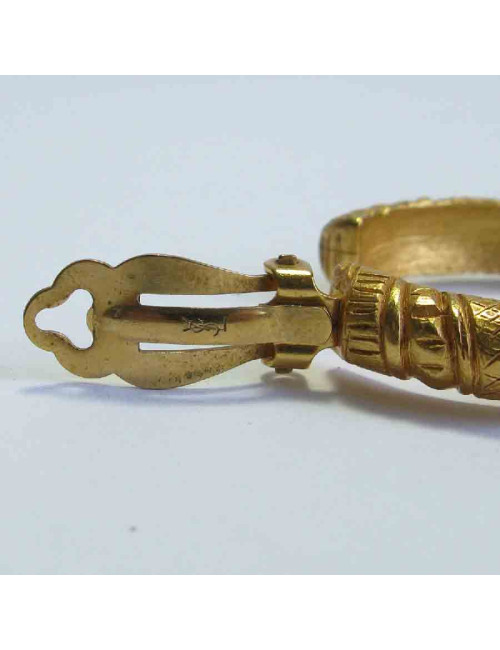 YSL YVES SAINT LAURENT Vintage hoop earrings in gilt metal