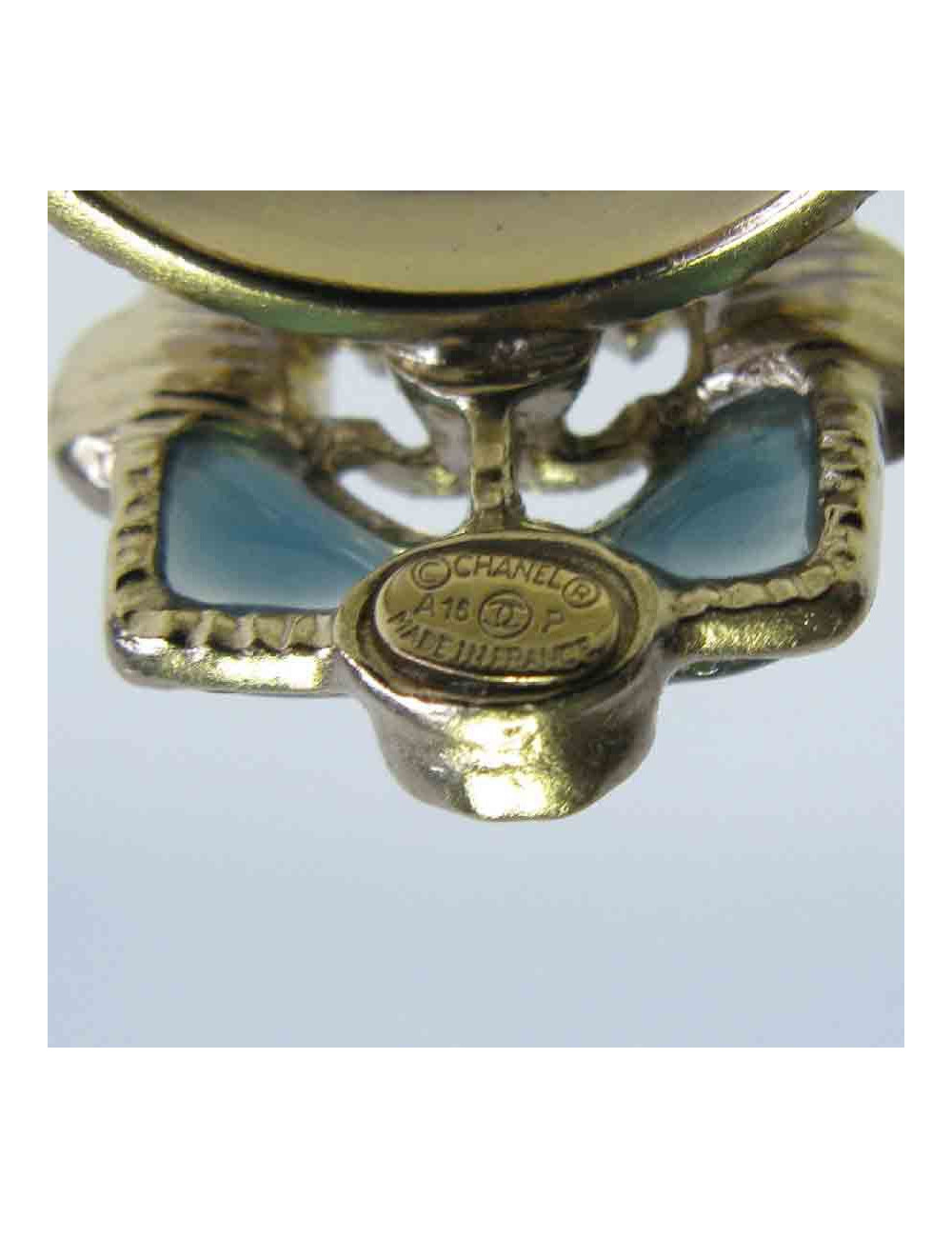 Bague CHANEL perles et bleu