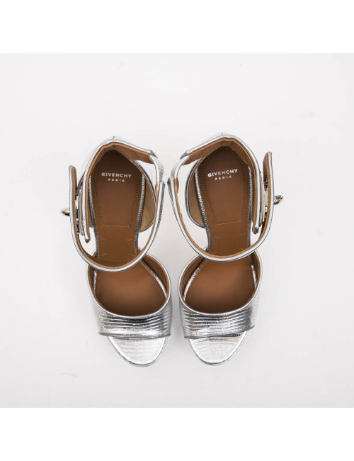 Sandales t 39 plates-formes en cuir effet lézard Shark Lock