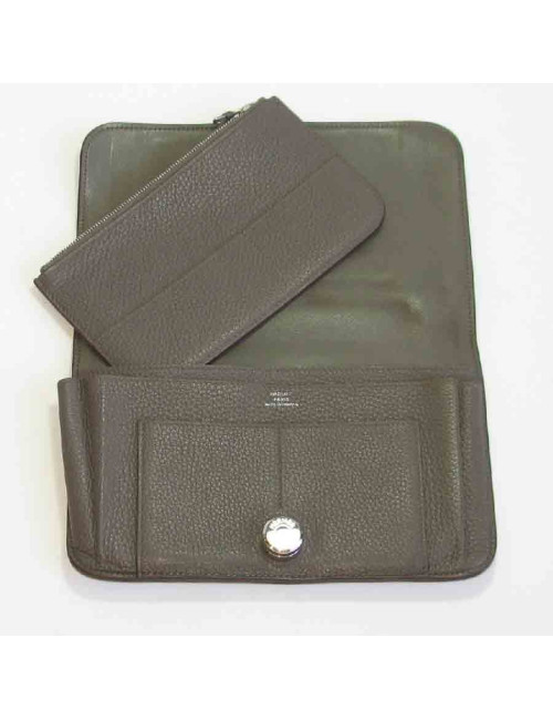 Portefeuille et pochette Bearn HERMES cuir togo
