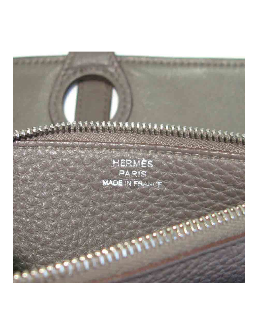 Portefeuille et pochette HERMES Dogon Duo en cuir togo étoupe