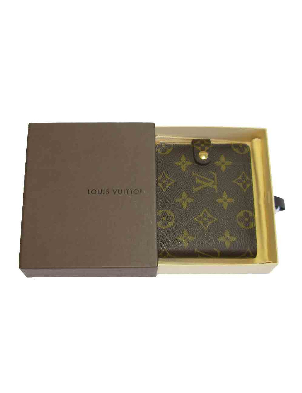 Couverture bloc note LOUIS VUITTON en toile monogram marron