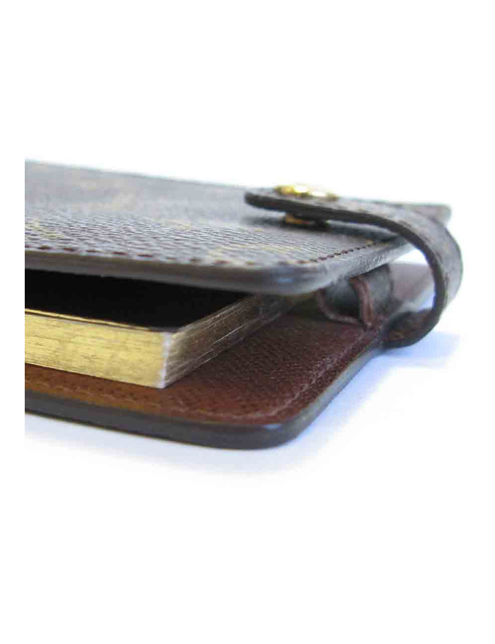 Couverture bloc note LOUIS VUITTON en toile monogram marron