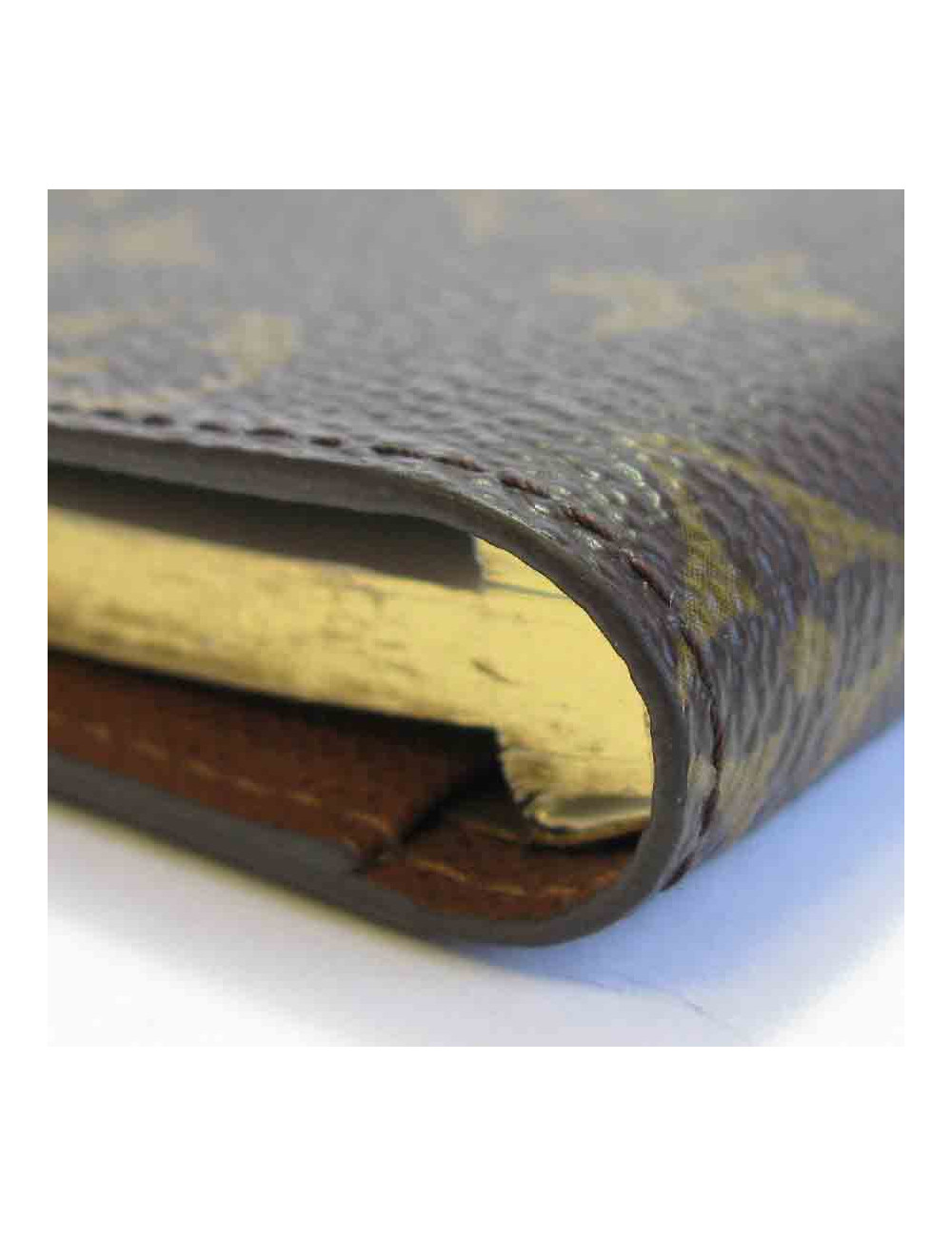 Couverture bloc note LOUIS VUITTON en toile monogram marron