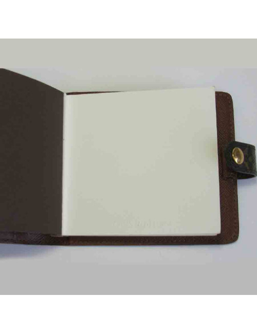 Couverture bloc note LOUIS VUITTON en toile monogram marron