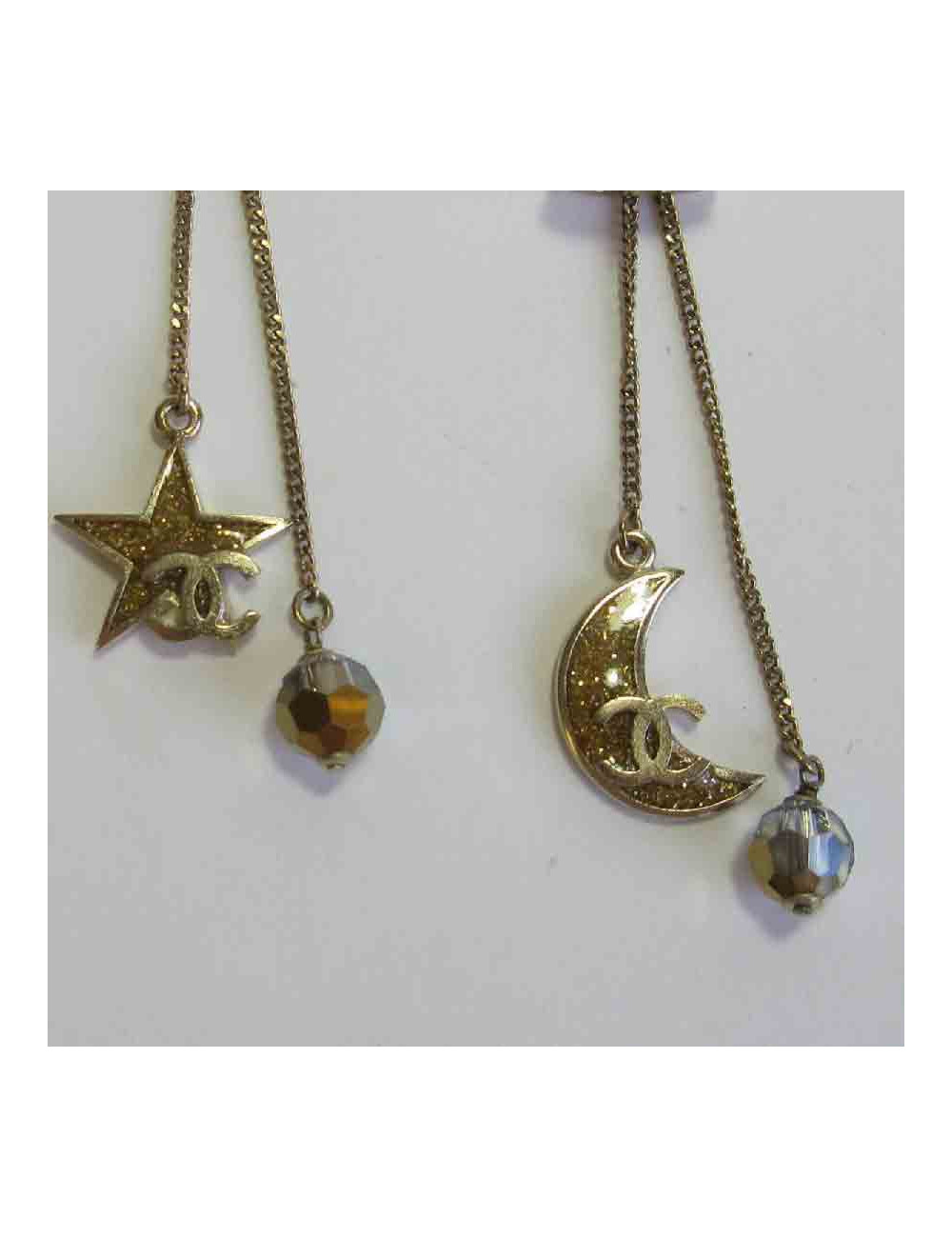 Boucles d'oreille clous CHANEL pendantes